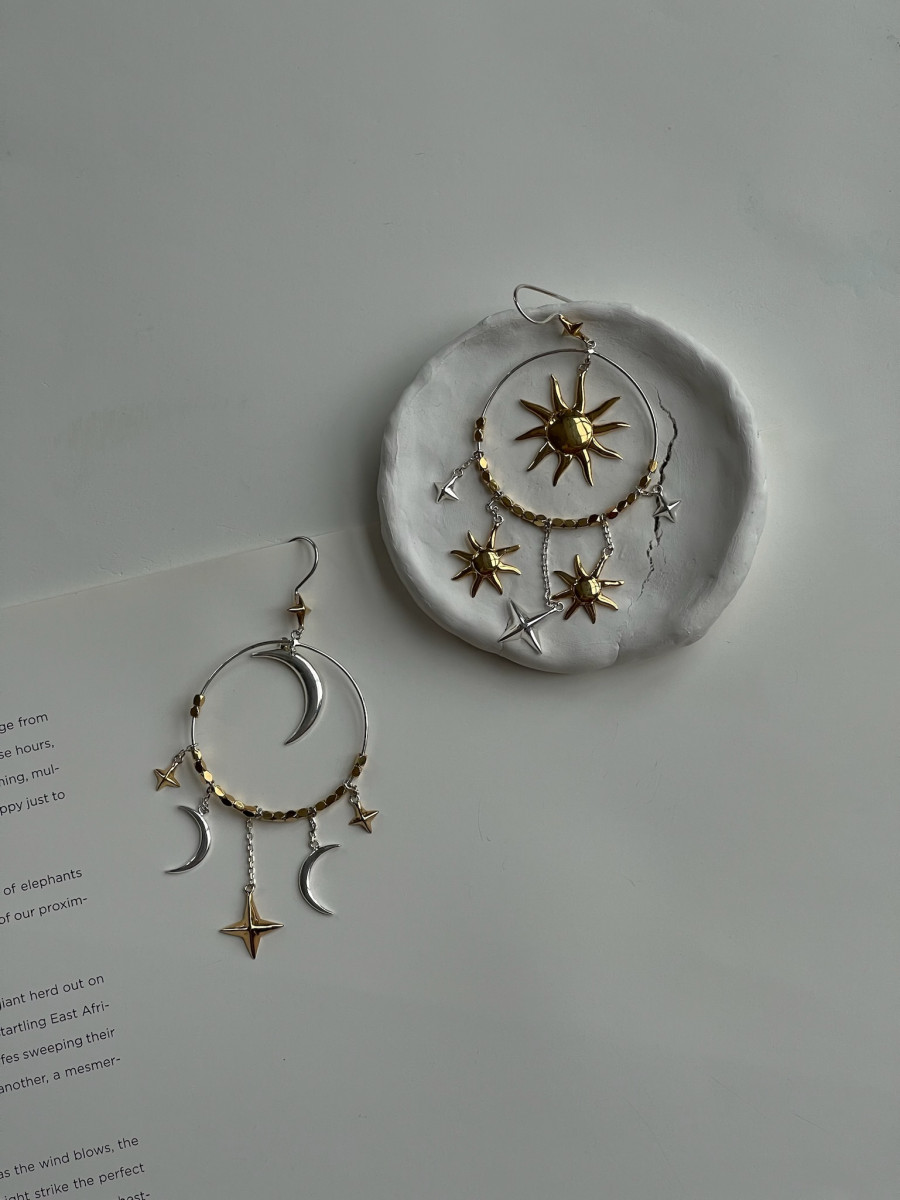 Серьги "Дочь солнца и луны"