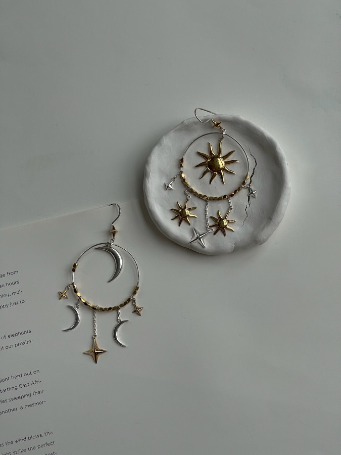 Серьги "Дочь солнца и луны"