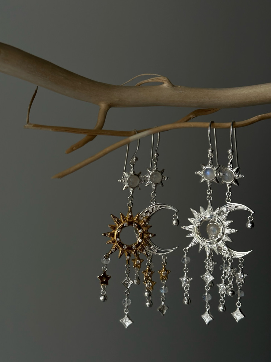 Серьги "Баланс Духовного и Материального"