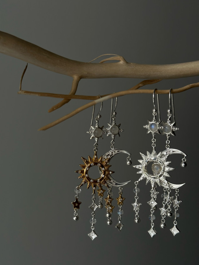 Серьги "Баланс Духовного и Материального"