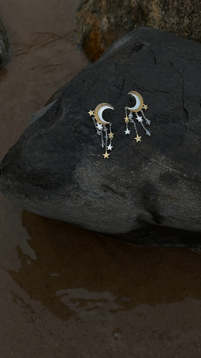 Серьги "Лунная удача"